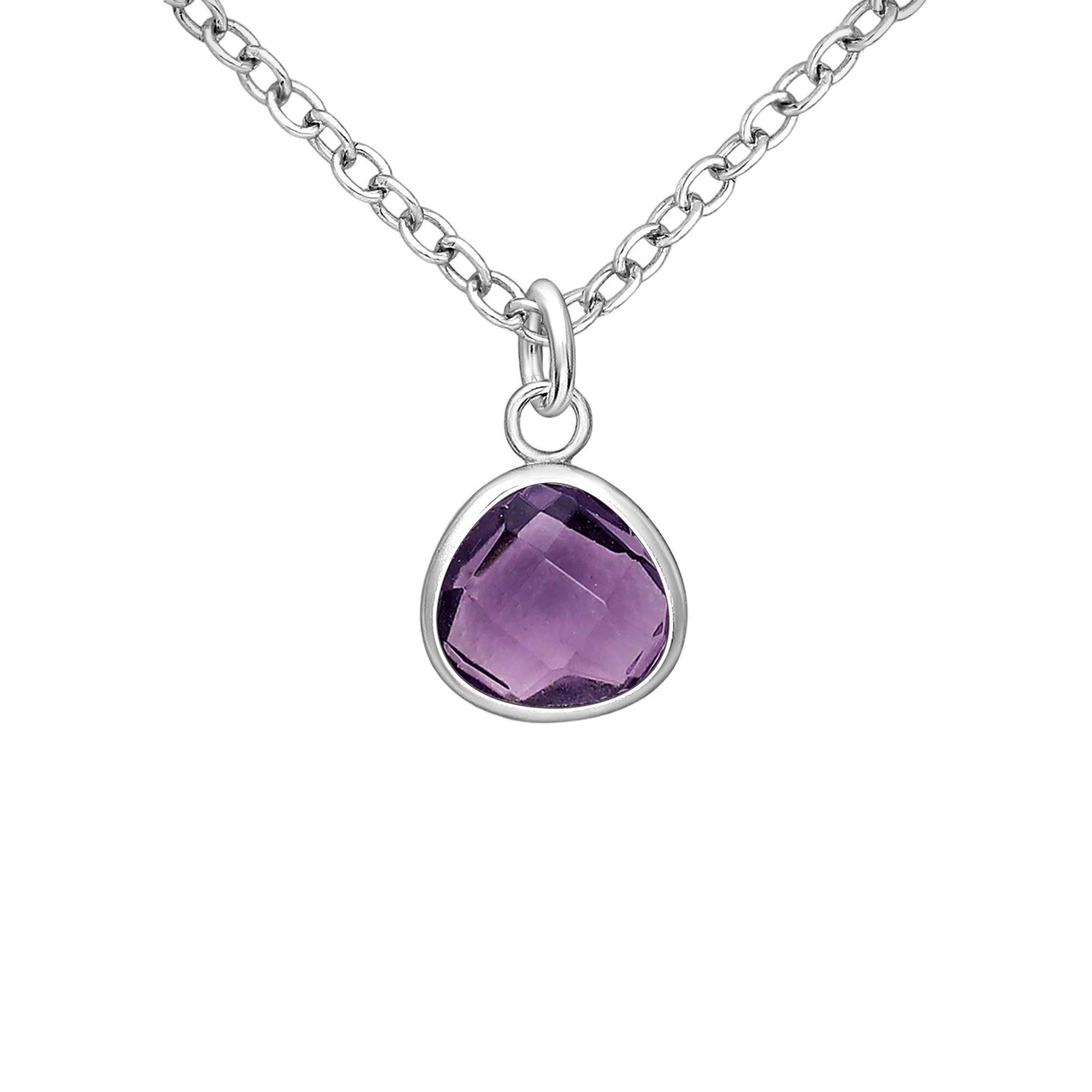 Ametist Hänge Kristallsmycke Sterling Silver