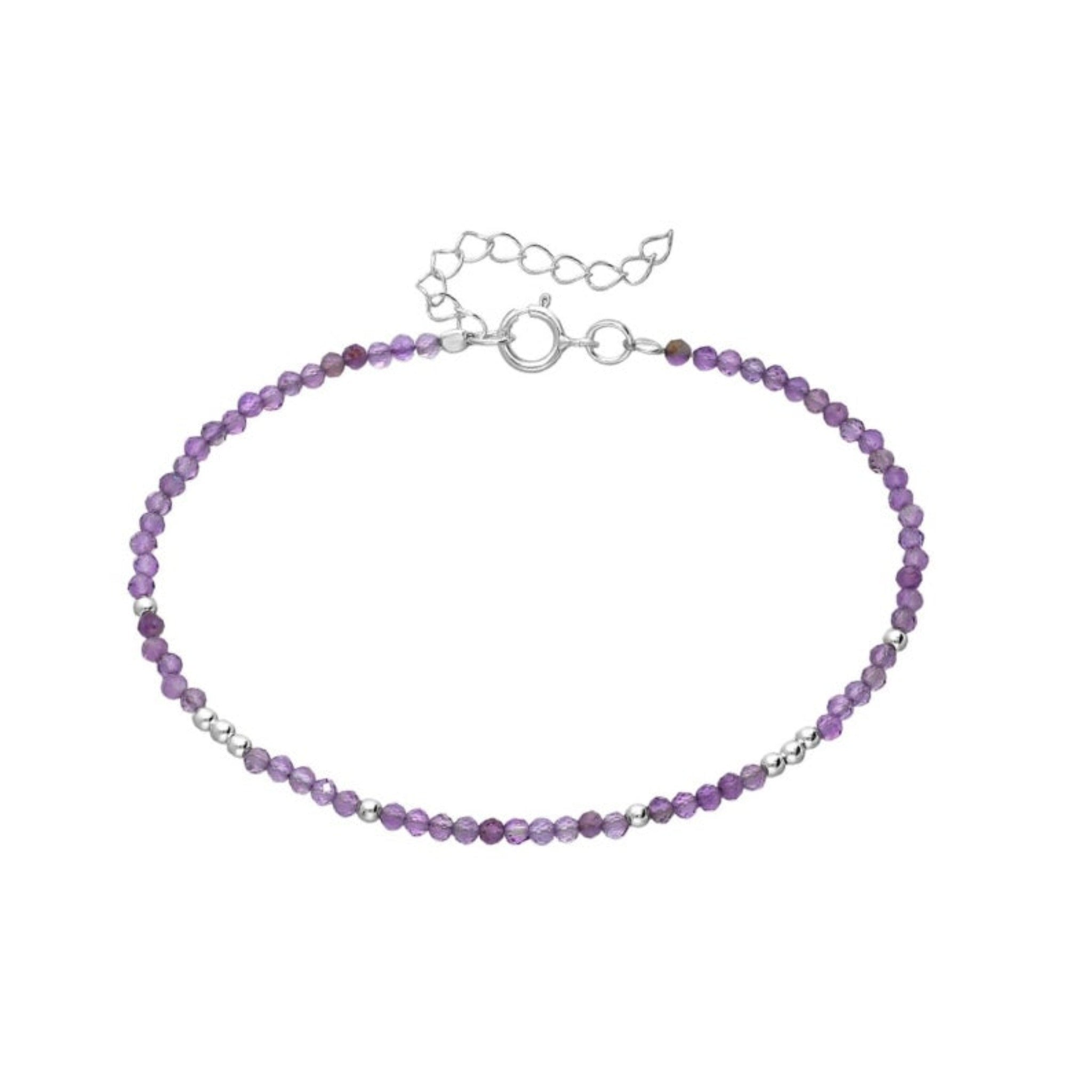 Armband Ametist Kristall Sterling Silver