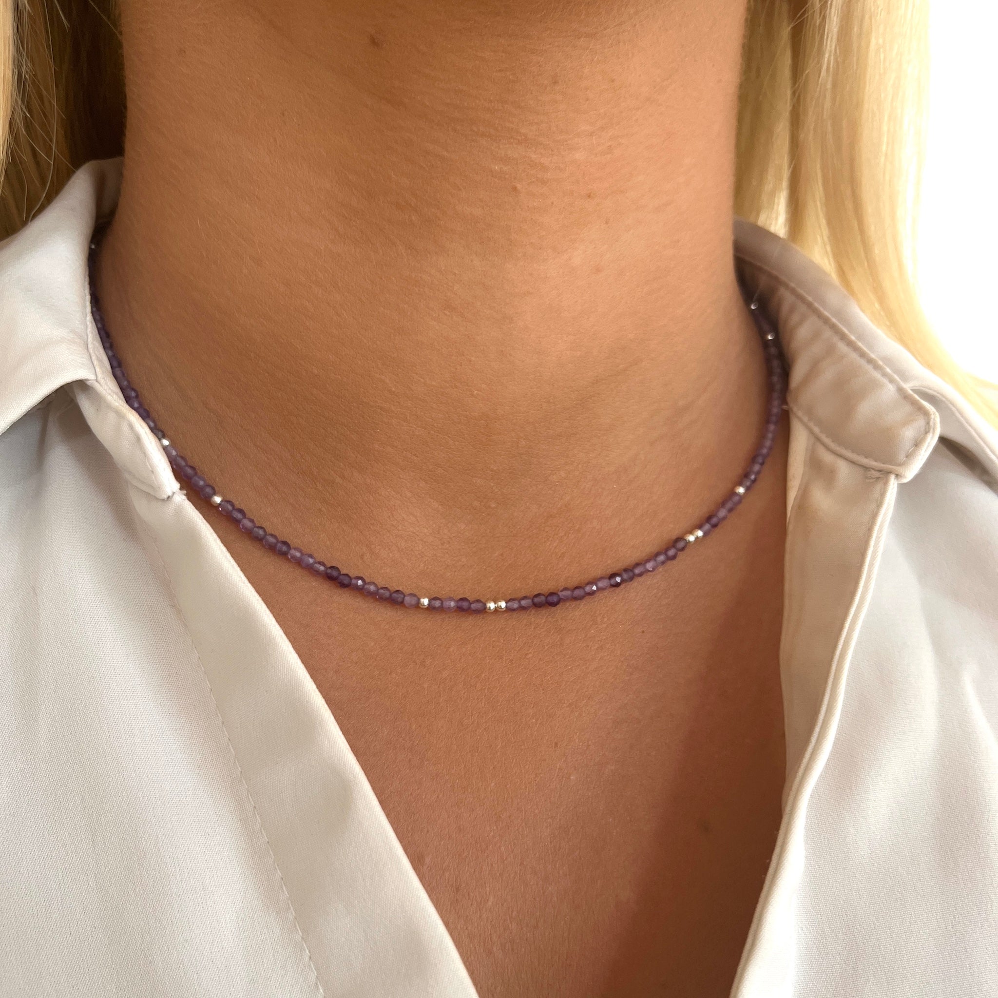 Halsband Ametist Sterling Silver