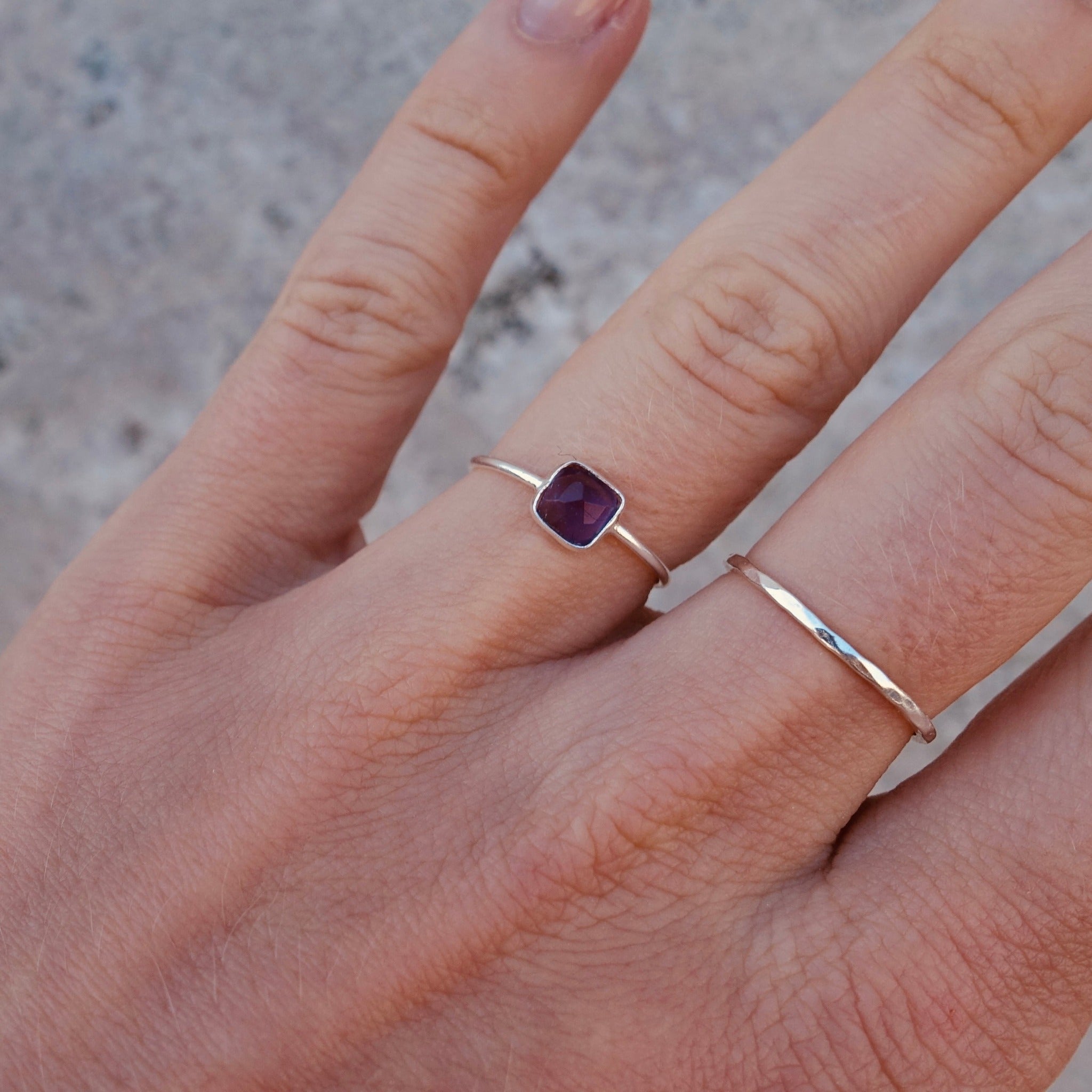 Ring Ametist Kristall Sterling Silver