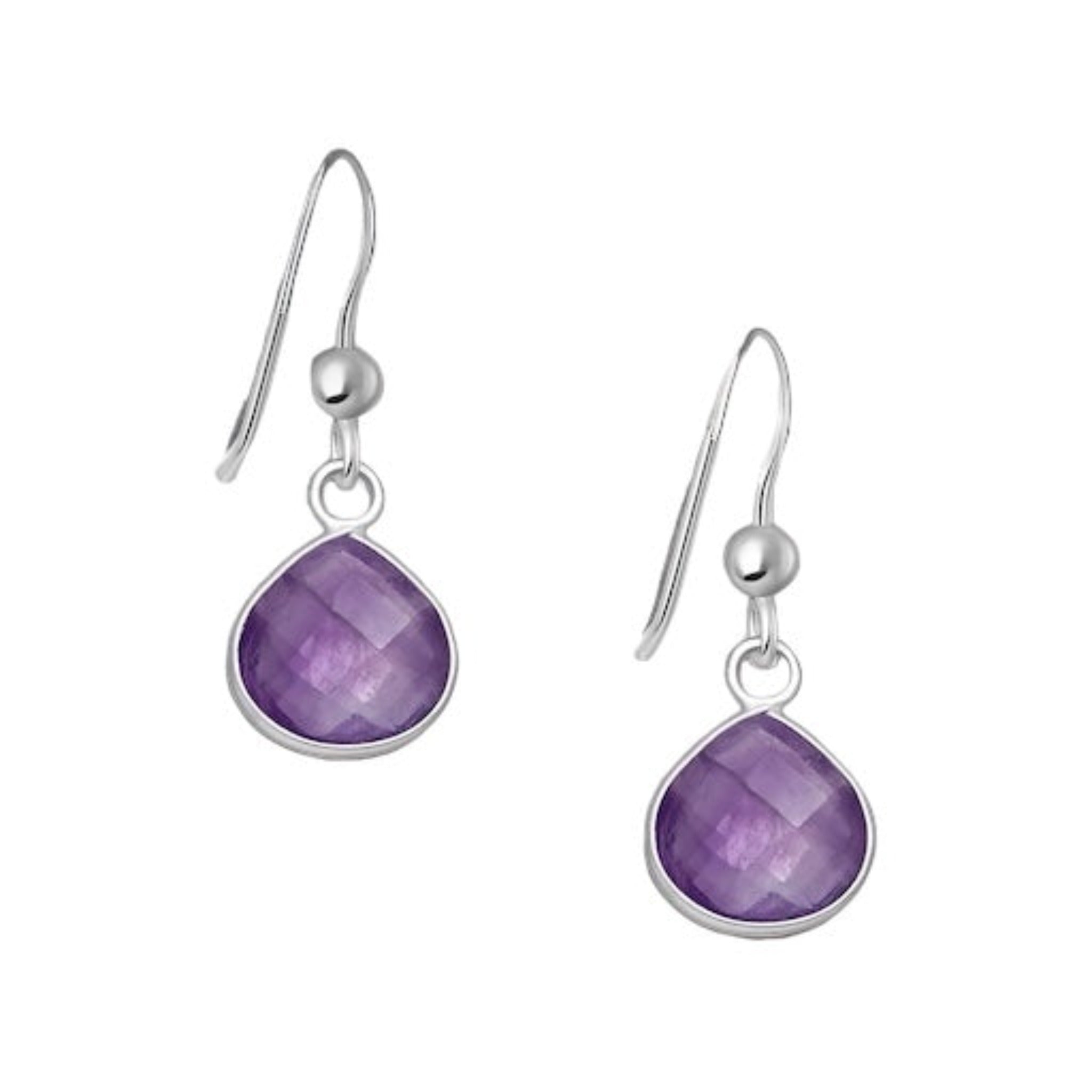 Örhängen Ametist Kristall