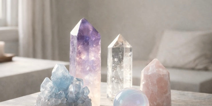     Ametist kristall som symboliserar lugn och sömn