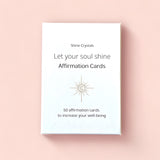 Affirmationskort - Let your soul shine av Shine Crystals 