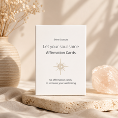 Affirmationskort - Let your soul shine av Shine Crystals 