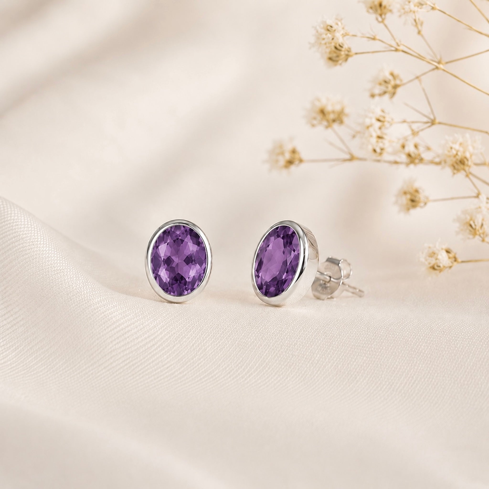 Örhängen Ametist Sterling Silver 925