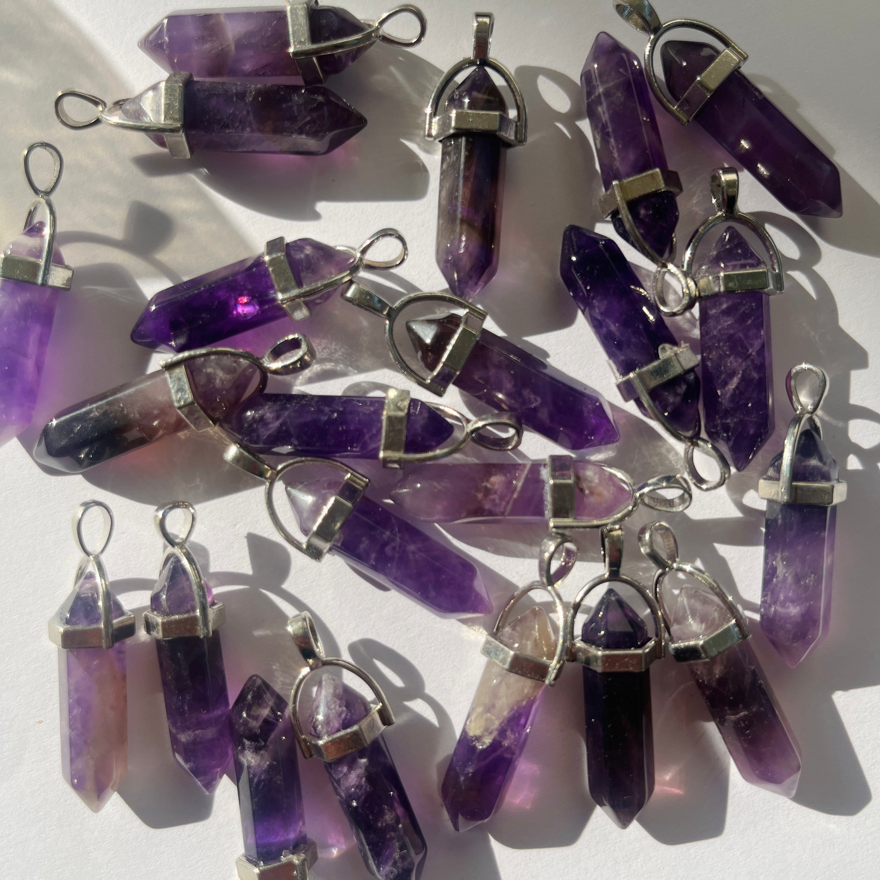 Ametist Kristallsmycken lugnande energi