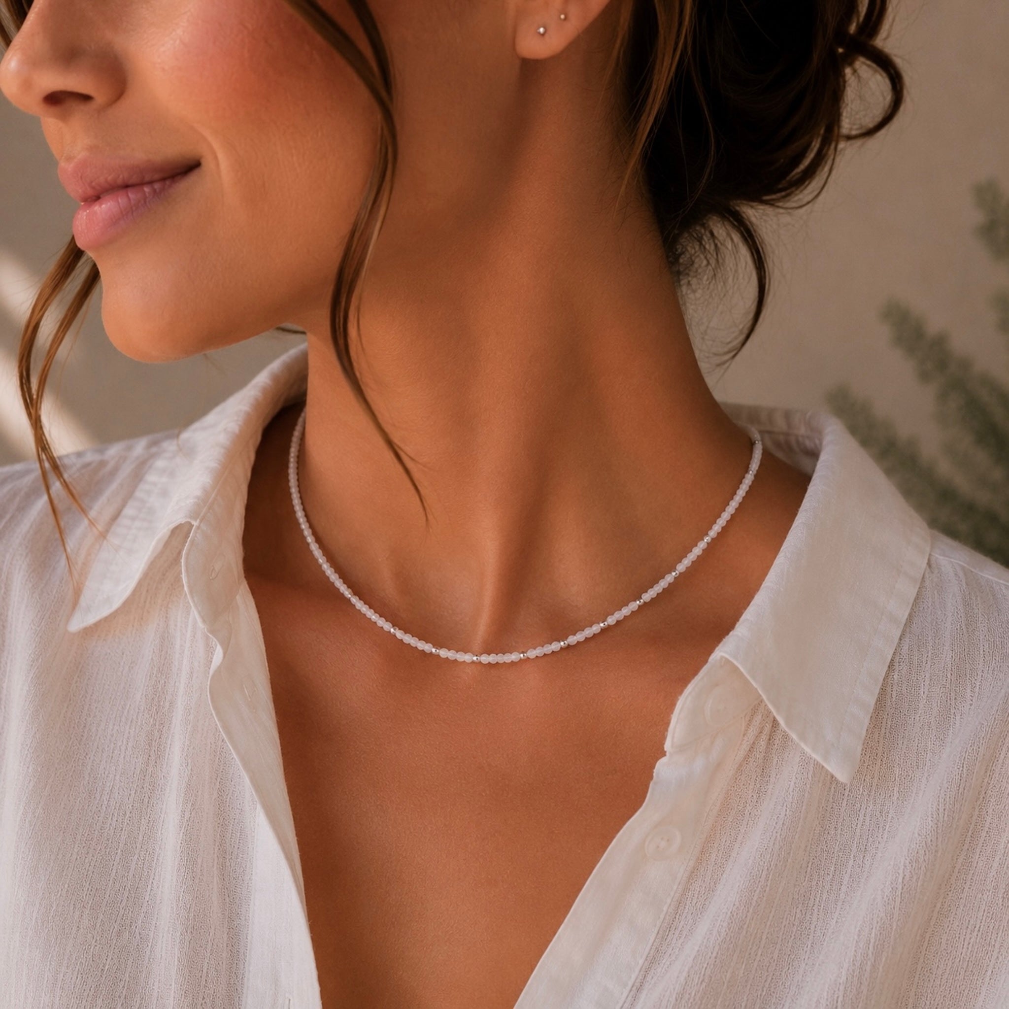 Halsband Bergkristall Kristall Sterling Silver