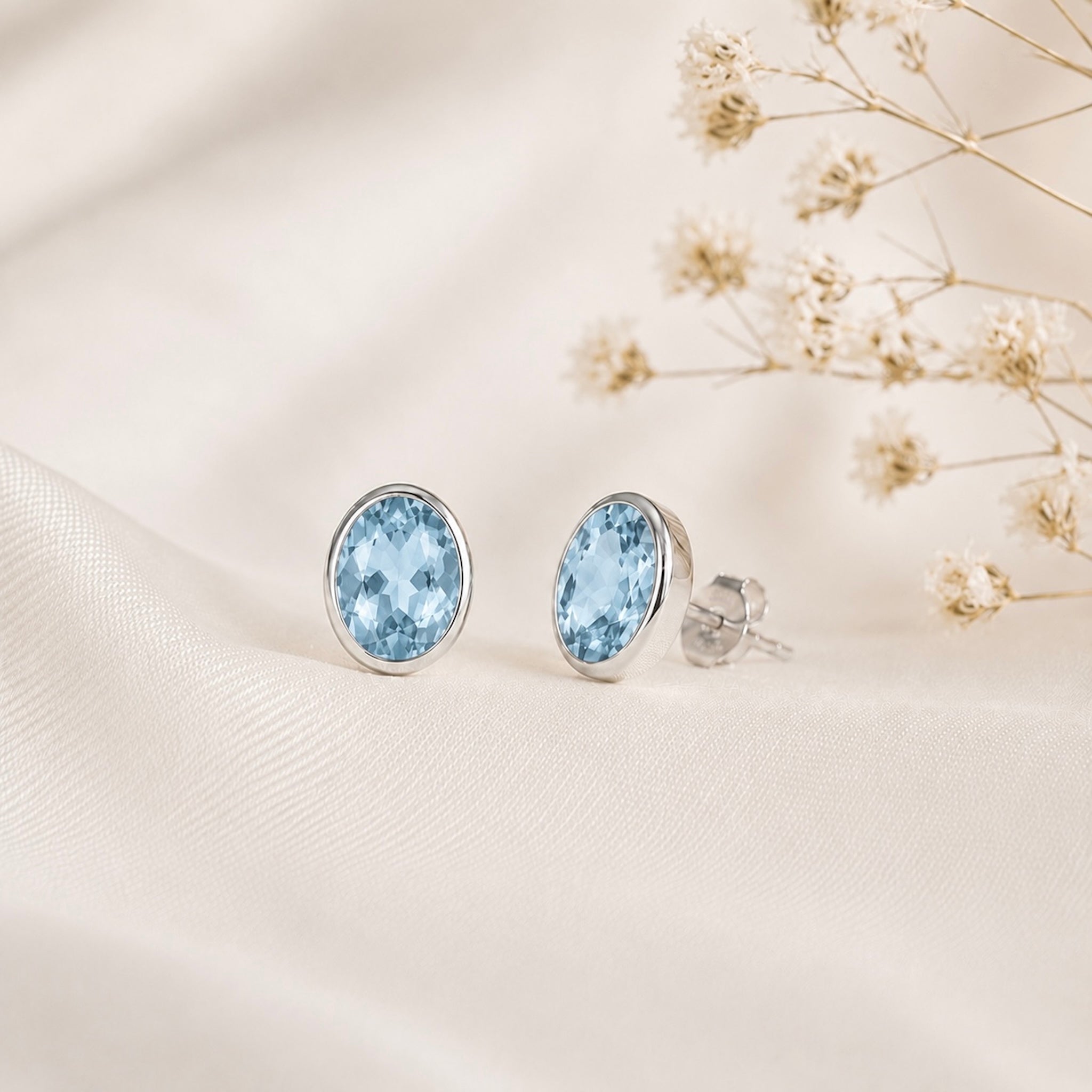 Örhängen Blå Topas Kristall Sterling Silver 925