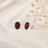 Örhängen Granat Kristall Sterling Silver 925