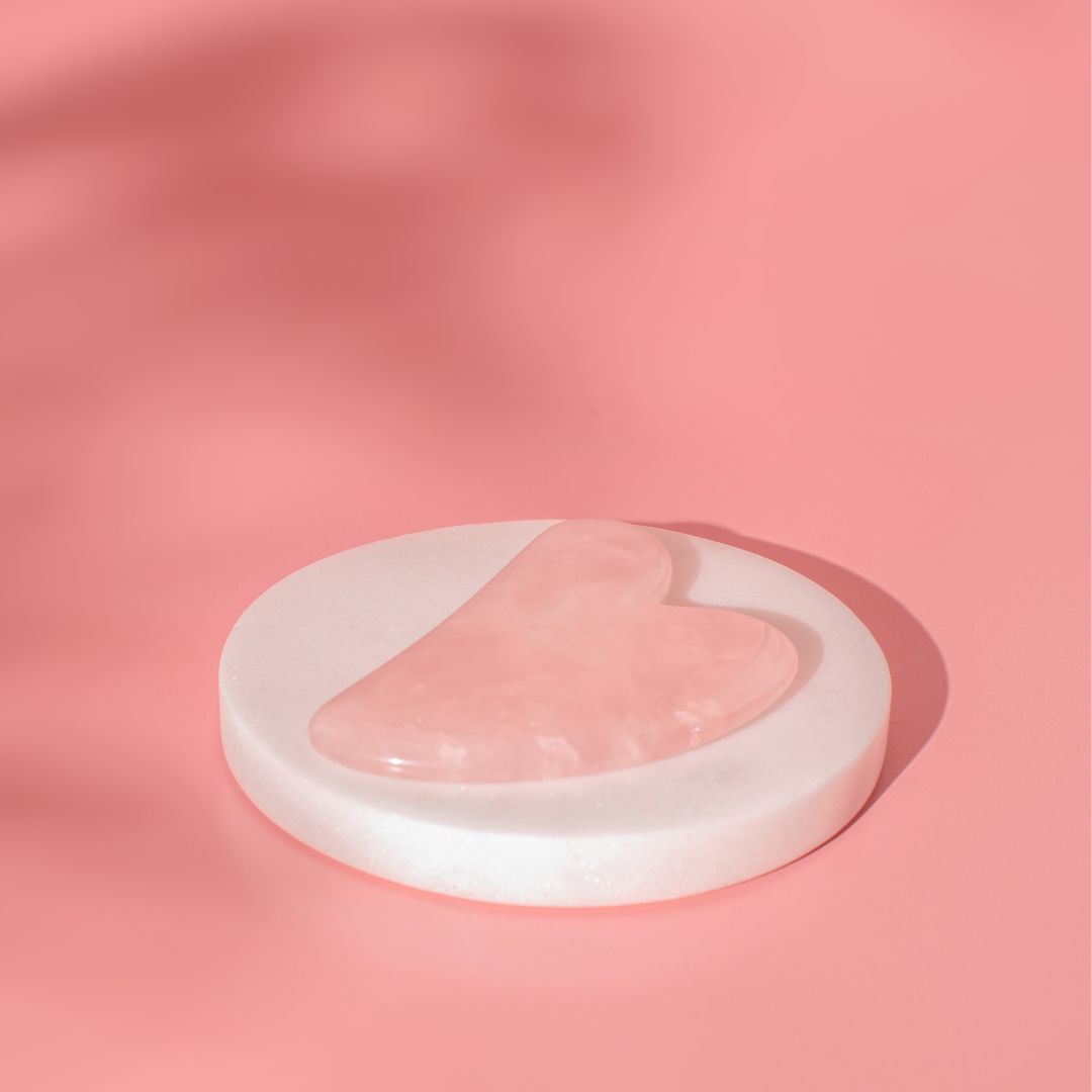 Gua Sha Rosenkvarts Kristall