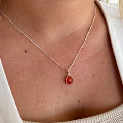 Hänge Karneol Kristall Sterling Silver