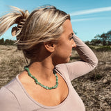Halsband Grön Aventurin Kristall