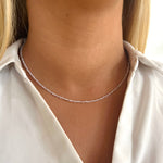 Halsband Rosenkvarts Kristall Sterling Silver