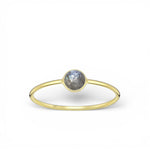 Labradorit Kristallring i 18k Guldplätering 