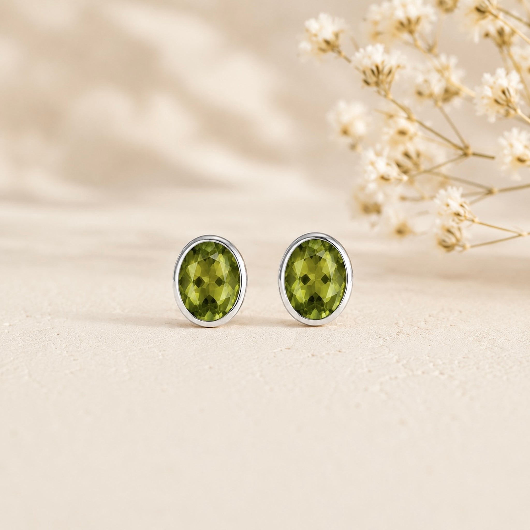 Örhängen Peridot Kristall Sterling Silver