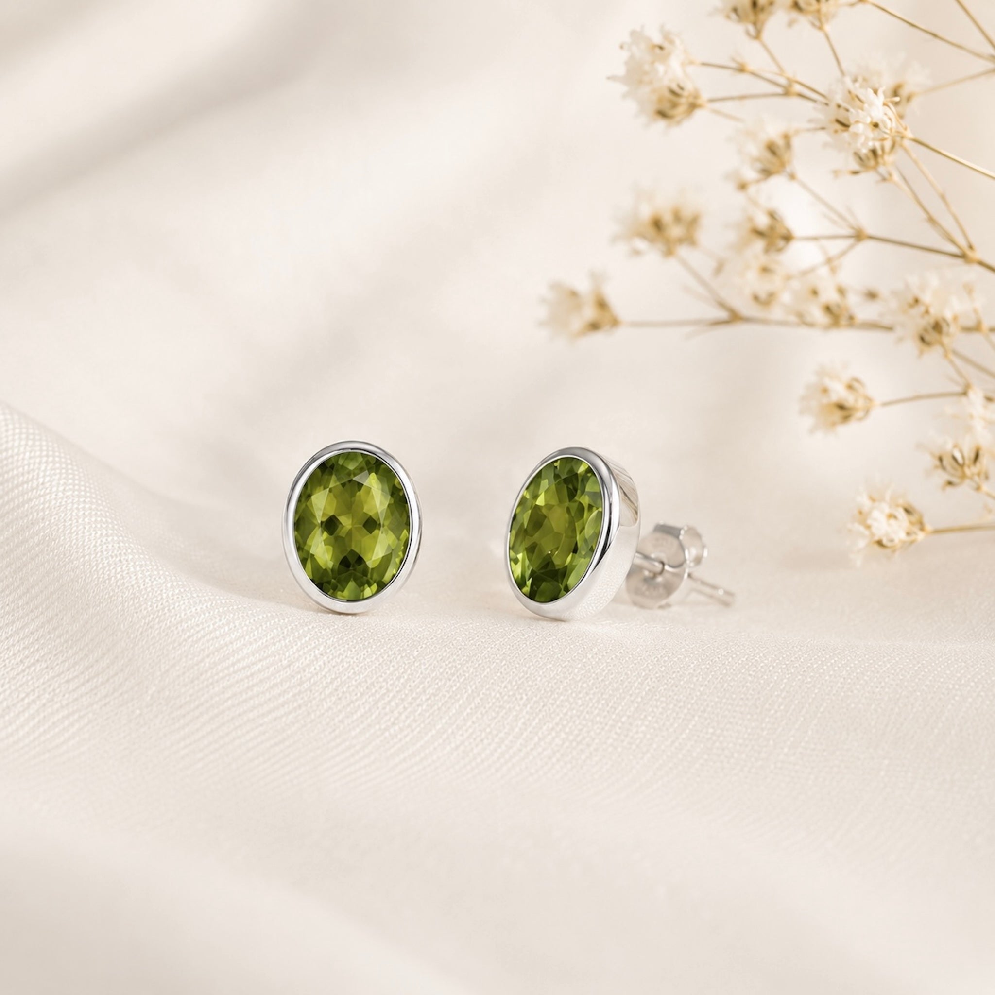 Örhängen Peridot Kristall Sterling Silver