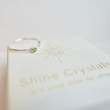 Peridot Ring Sterling Silver