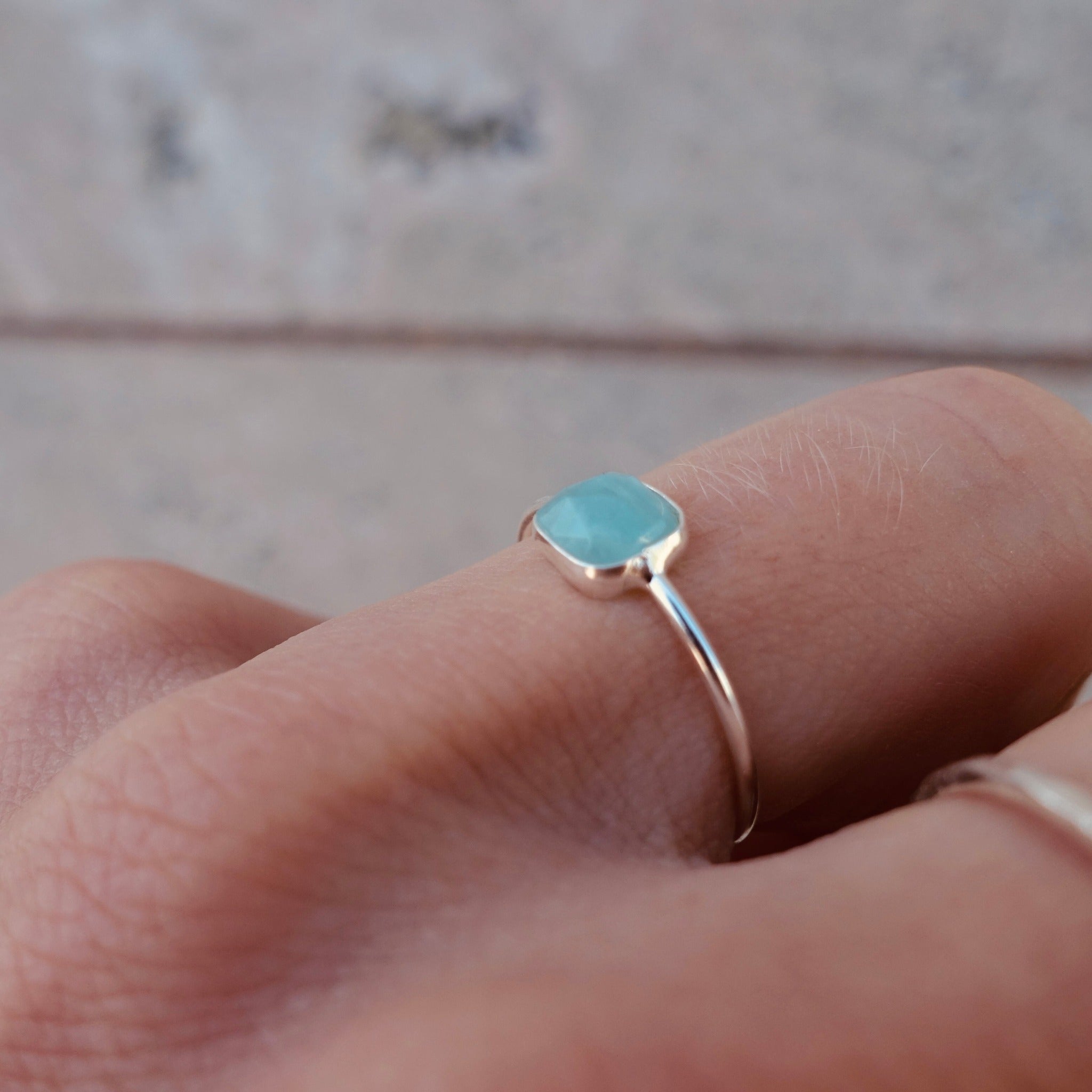 Ring Amazonit Kristall Sterling Silver