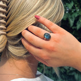Ring Labradorit Kristall Sterling Silver 