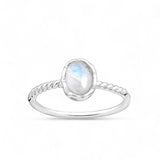 Ring Regnbågsmånsten Kristall Sterling Silver