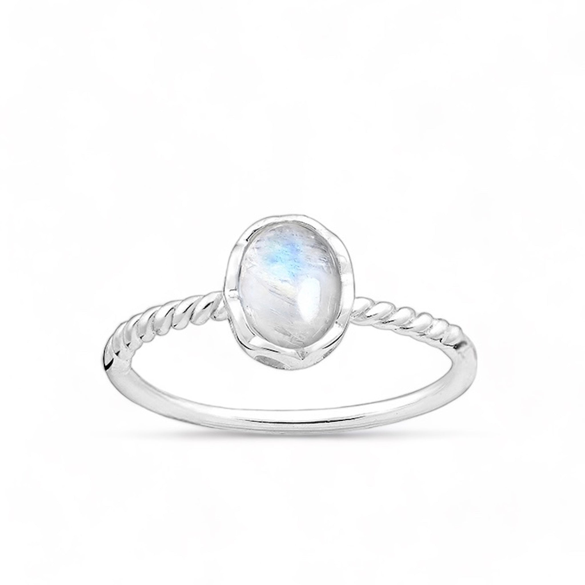 Ring Regnbågsmånsten Kristall Sterling Silver
