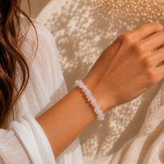 Armband med kristallen Rosenkvarts