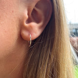 Runda sterling Silver örhänge 