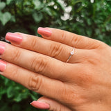 Sterling Silver Ring med sten i rosenkvarts