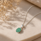 Hänge Smaragd Kristall, Sterling Silver