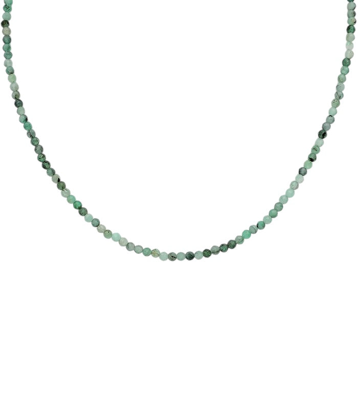 Sterling silver halsband i smaragd 