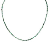 Sterling silver kristallhalsband i smaragd 
