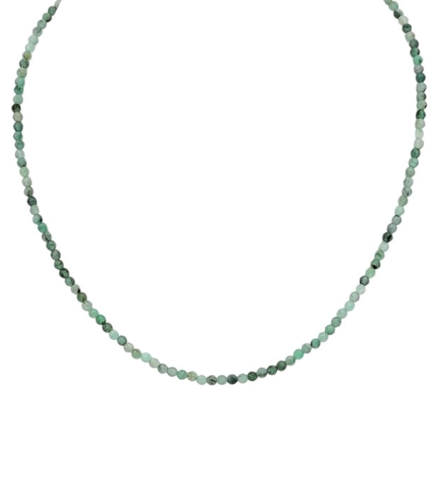 Sterling silver kristallhalsband i smaragd 