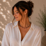 Sodalit kristall halsband sterling silver