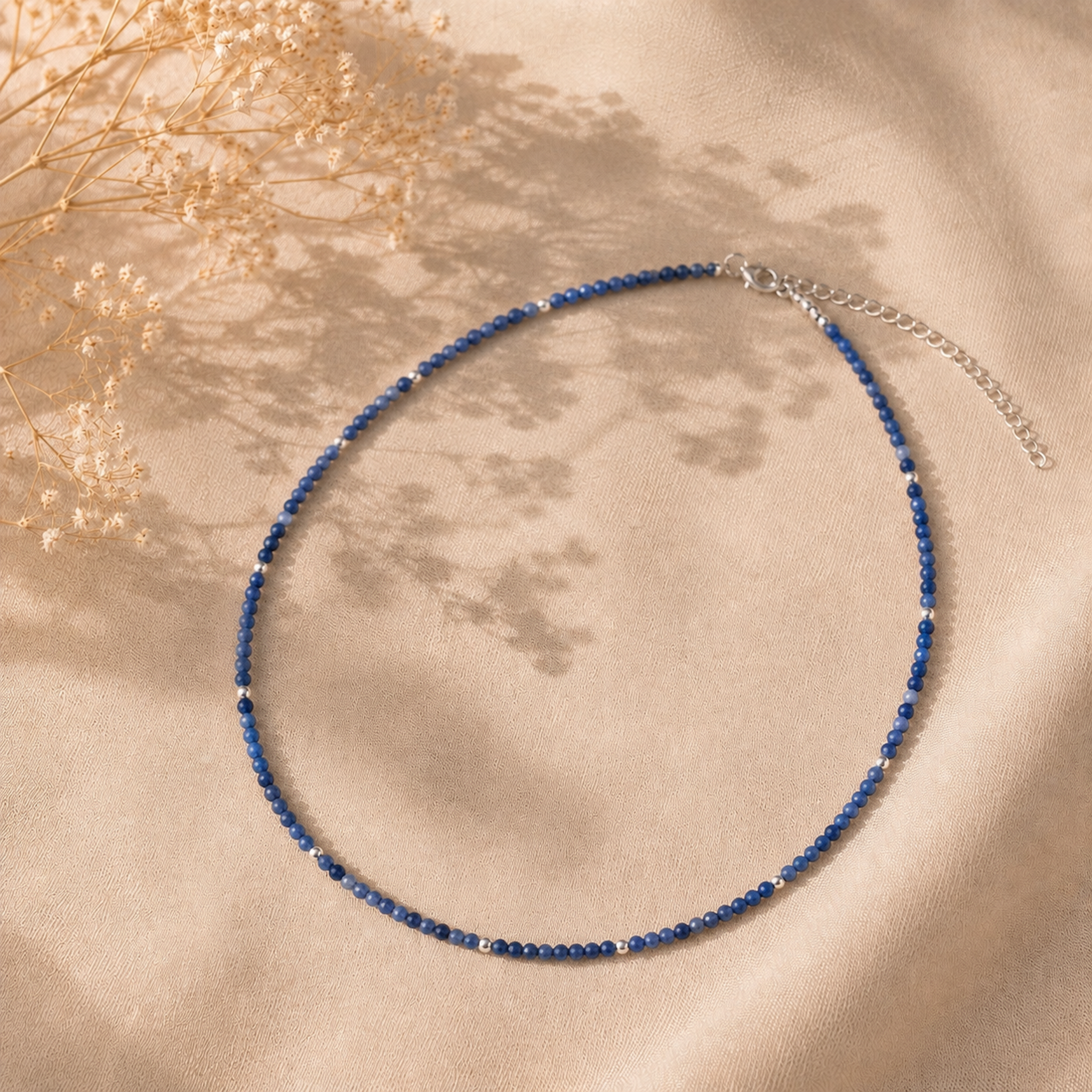 Sodalit kristall halsband sterling silver