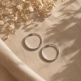 Sterling Silver Örhänge Runda