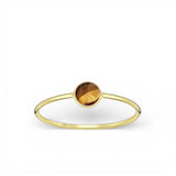 18k Guldplätering i kristallen tigeröga