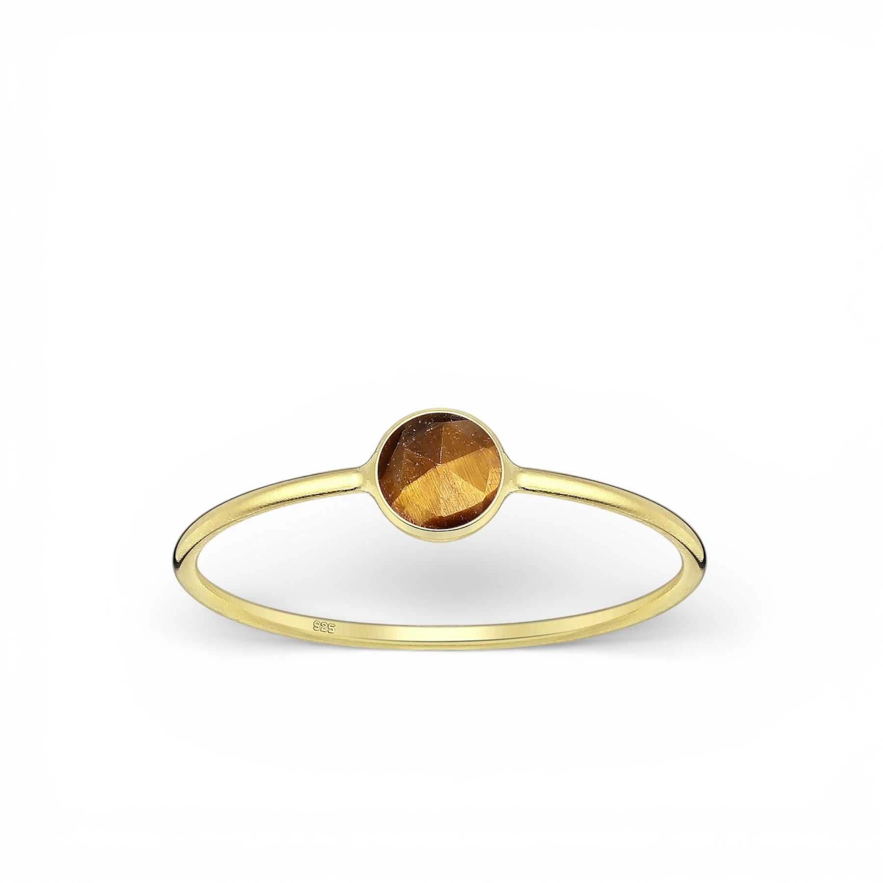 18k Guldplätering i kristallen tigeröga