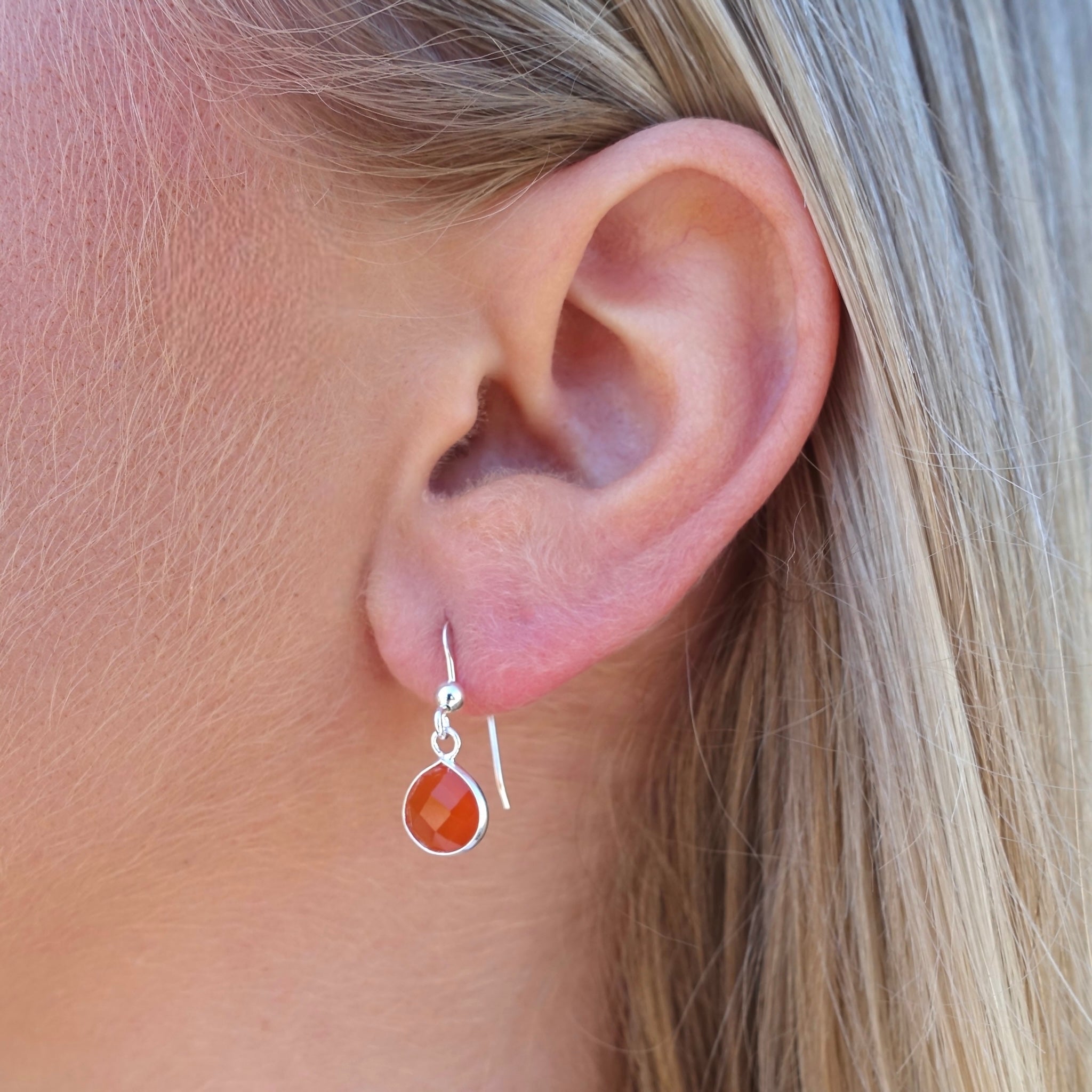 Örhängen Karneol Kristall Sterling Silver 925